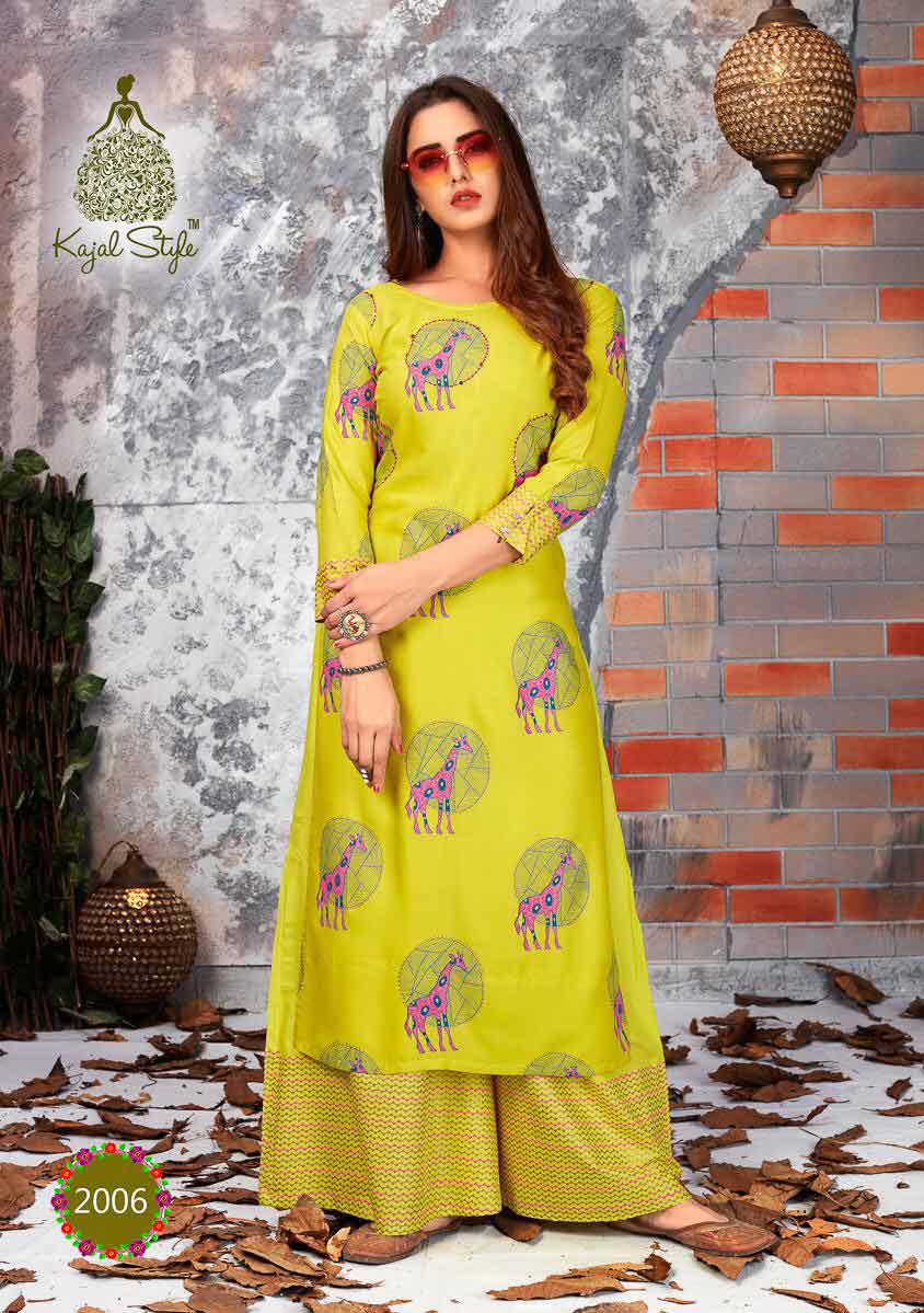 Kajal Style Fashion Label Vol-2 Cotton Rayon Kurti Set Kajal Style Fashion Label Vol-2 Cotton Rayon Kurti Set